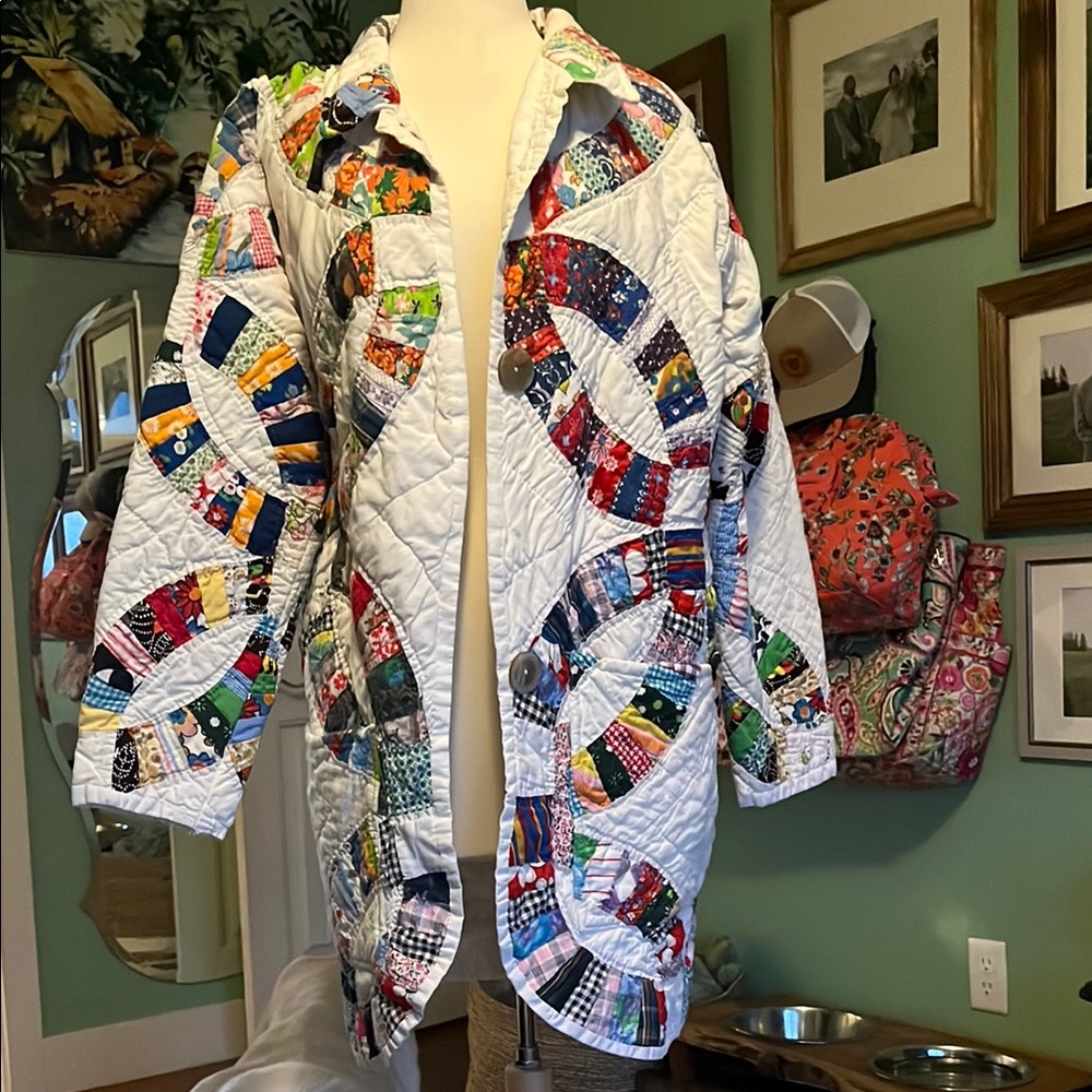 Handmade Multicolor Quilted Coat